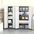 thumbnail image 7 of SOLAURA 71 inches Tall Metal Garage Storage Cabinet with Locking Doors and Adjustable Shelves for Home, Office(Light Gray and Dark Gray), 7 of 7