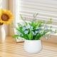 thumbnail image 4 of Plantas artificiales en maceta, imitación de hierba milanesa, hojas de tortuga y lirios del valle, para decoración de interiores, hogar, oficina, escritorio, dormitorio, sin mantenimiento, decoración, 4 of 6