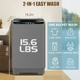 thumbnail image 3 of Veeboto Portable Washing Machine, 15.6lbs Washer Machine with 10 Wash Programs/8 Water Levels, Laundry with LED Display & 1 Adjustable feet for Home, Apart, Bathroom, 3 of 9