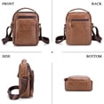 thumbnail image 3 of Genuine Leather Small Messenger Bag for Men Shoulder Bag for Ipad Crossbody Bag Men Handbag Satchel Travel Business, 3 of 7