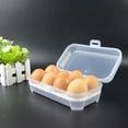 thumbnail image 3 of WHAMVOX 2Pcs White Plastic Egg Carrier Box with Lid Refrigeration Egg Storage Plate for Kitchen, 3 of 8
