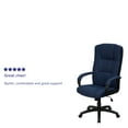 thumbnail image 5 of Flash Furniture High Back Navy Blue Fabric Executive Swivel Office Chair with Arms, 5 of 13