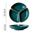 thumbnail image 7 of Fiocias Divided Plate Compartment Plate Leakproof Portion Control 3 Compartment Reusable green, 7 of 7