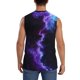 thumbnail image 4 of Balery Purple And Blue Nebula Camisetas sin mangas para hombre, absorbe la humedad y protege contra el mal olor.-3X-Large, 4 of 7