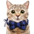 thumbnail image 6 of 4 Pack Plaid Cat Collars Quick Release Cat Collar with Bell and Bow Tie Kitty Safety Cat Collar Breakaway Cat Collar Cute Plaid Adjustable Cat Bow Tie Collars, 6 of 6