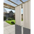 thumbnail image 3 of nqOlkjepod Outdoor Curtains for Patio Waterproof, Ivory White Outdoor Privacy Panels Grommet, Modern Pure Ivory White Blackout Outside Curtains for Porch/Cabana/Pergola/Gazebo 54"x95", 2 Panels, 3 of 8