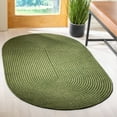 thumbnail image 4 of SAFAVIEH Braided Rishika Solid Area Rug, Green, 3' x 3' Square, 4 of 19