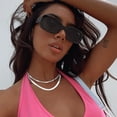 thumbnail image 3 of Silvora Silver Layered Chain Necklaces for Women Minimalist Herringbone Choker Necklace Stainless Steel Flat Snake Chain Jewelry Gifts for Daughter Girlfriend Birthday Christmas, 3 of 7