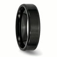 thumbnail image 4 of Stainless Steel 6mm Black IP-plated Brushed/Polished Beveled Edge Band, 4 of 10