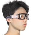 thumbnail image 3 of Gafas protectoras deportivas con marco negro brillante para baloncesto y fútbol, 3 of 8