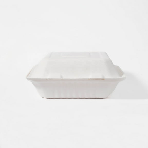 Greenprint® Fiberware® 8x8" Single Compartment Clamshell. 200 ct