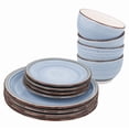 thumbnail image 4 of Gibson Home 142774.12 Holcomb Ceramic Dinnerware Set, Light Blue - 12 Piece, 4 of 5