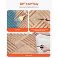 thumbnail image 3 of VEVOR 3D Wall Panels 12-Pack 19.7x19.7 in PVC 32 Sq.Ft Coverage Slat Light Wood Color, 3 of 9