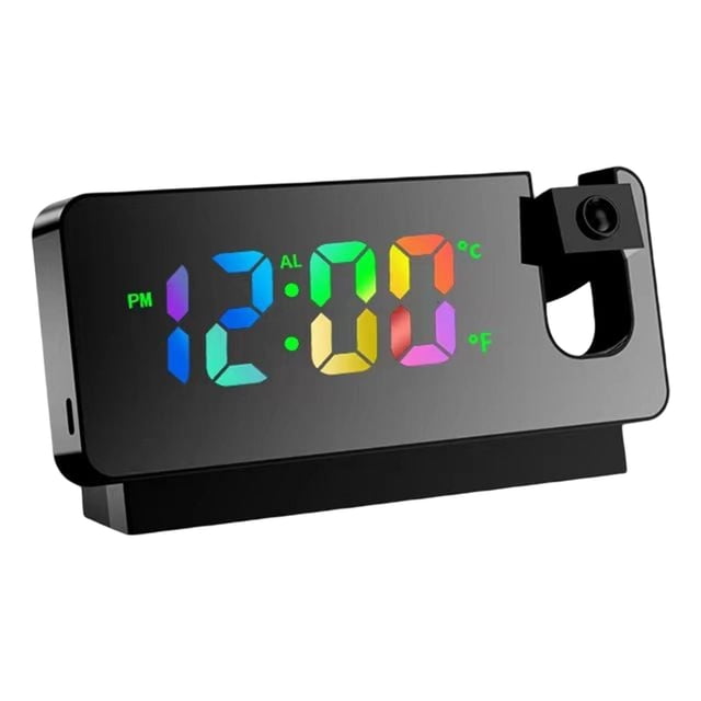 Reloj Despertador de proyección Zulema LED para entrada Negro