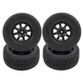 thumbnail image 2 of Pneu RC Pneu, Pneu en Caoutchouc RC, 4Pcs Résistant Solide Durable RC Pneu en Caoutchouc Antidérapant pour HSP 1/10 RC Camion Court-Course 1/10 Slash 10044, 2 of 8