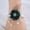 Dark green, variant on Elegant Daisy Flower Bracelet for Brides and Bridesmaids - Gold Leaf Bead Stretch Bracelet with Rhinestone Centerpiece