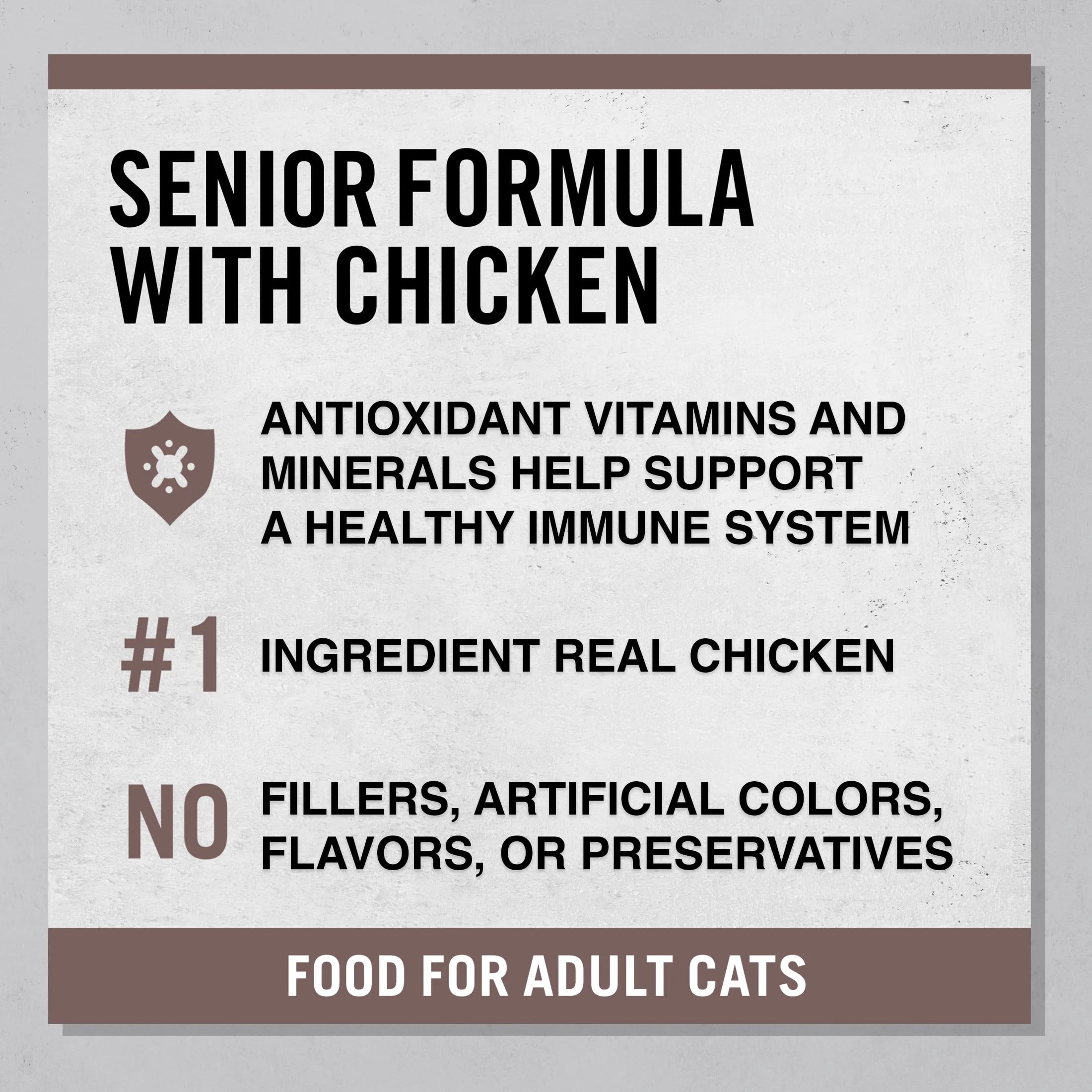 (3 pack) Pure Balance Pro+ Senior Formula with Chicken Dry Cat Food, 7 lbs