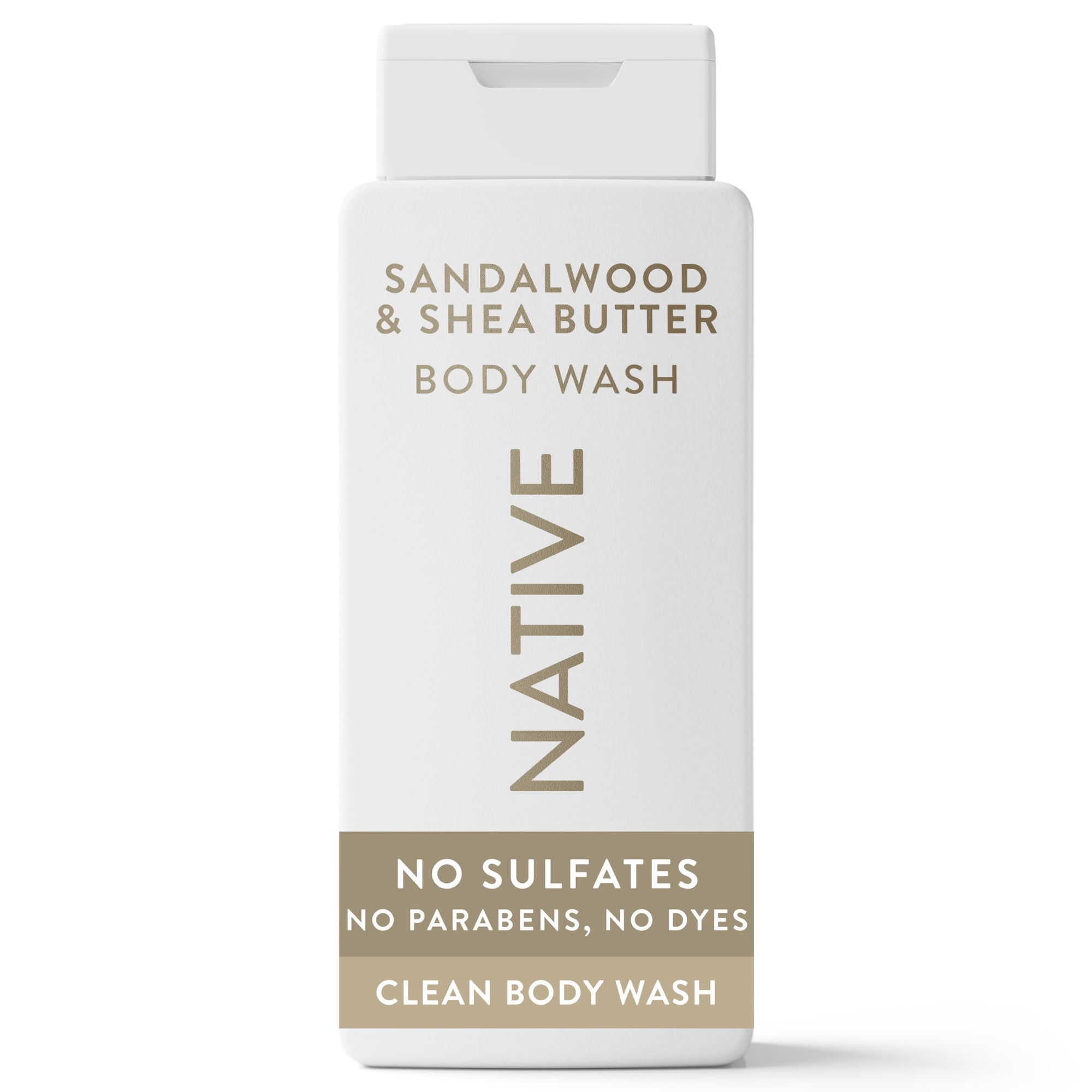 Native Body Wash, Sulfate Free, for Women & Men, Sandalwood & Shea Butter, 18 fl oz