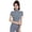 Blue L, variant on Lady Summer Yoga Top Thin Quick-drying Good Breathability Short Sleeves Waist-exposed Cropped Top Jogging Pilates Gym Exercise Top