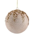 thumbnail image 6 of 4" Gold Mercury Glass Style Shatterproof Christmas Ball Ornament with Beads, 6 of 7