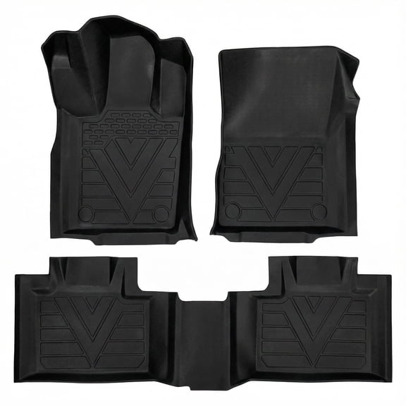 Custom Fit TPE Floor Mats for 2016-2021 Jeep Grand Cherokee- Waterproof Non Slip Heavy Duty All Weather Liners Front & Rear - Black