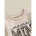 thumbnail image 5 of Bagilaanoe 2PCS Toddler Baby Girl Pants Set Letter Leopard Print Long Sleeve Sweatshirt Pullover Tops + Sweatpants 6M 12M 18M 24M 3T Kids Casual Sweatsuits, 5 of 9