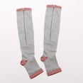 thumbnail image 1 of DEBGFS Zipper Compression Stocking 20-30mmHg  Open Toe Compression Socks with Wide Calf,Grey,s/m, 1 of 9