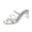 Silver, variant on JeashCHAT Sandals for Women New Summer Head Women's Shoes Fashion Rhinestone Thick Heel Sandals