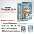 thumbnail image 3 of Netecom Christmas Scape Coloring Book for Adults, Spiral Bound, Soft Cover, 3 of 6