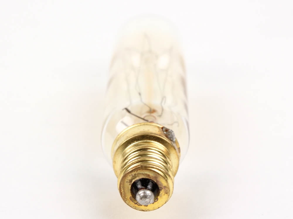 Bulbrite 25 Watt Dimmable Antique T6 Nostalgic Thread Incandescent Light Bulb with Candelabra (E12) Base, 2200K Amber Light