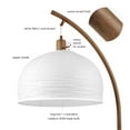thumbnail image 6 of Novogratz x Globe Electric Novogratz x Globe 70" Wood-Tone Finish Floor Lamp with White Paper Shade, 6 of 8