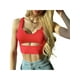 thumbnail image 2 of Txlixc Chaleco de verano femenino, blusa sin mangas de cuello u de color sólido Txlixc moda, 2 of 4