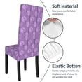 thumbnail image 6 of ZICANCN Purple Floral Stripes Chair Protectors Seat Covers , Dining Chair Slipcovers for Dining Room Hotel Kitchen Lavender, 6 of 8