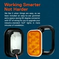 thumbnail image 2 of 2 Red + 2 Amber 5" x 3" Rectangular LED Trailer Tail Light Kit [DOT FMVSS 108] [Grommets & Plugs Included] [Submersible] [Stop Turn Tail Park] [10 LED] Brake Lights for Tow Truck 80 Inch Wide Trailer, 2 of 8