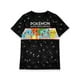 thumbnail image 1 of Camiseta Pokémon para niños de 13 a 14 años | Verde/Negro | Pikachu, 1 of 7