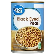 Great Value Canned Black Eyed Peas, 15.5 oz Can