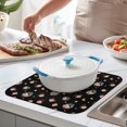 thumbnail image 2 of Pioneer Flower Floral Print Pattern Kitchen Dish Drying Mat 1 Pack, Ultra Absorbent Microfiber Drainer Mat, 16"x18", 2 of 6
