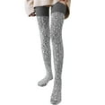 thumbnail image 3 of Womens Thigh High Cotton Knit Winter Boot Sock Vintage Extra Long Leg Warmer, 3 of 9