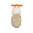thumbnail image 2 of BLISSFUL STEP Women's Espadrille Wedge Heel Wedge Sandals Orange Flower 8, 2 of 7