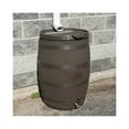 thumbnail image 2 of RTS Home Accents Polyethylene 55 Gallon Premium Flat Back Rain Barrel with Removable Lid, Woodgrain with Black Stripes Color, 2 of 6