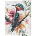 thumbnail image 2 of VELVET Watercolor Hummingbird Wall Art Country Flower Bird Pictures Wall Decor Colorful Canvas Painting Modern Home Artwork Decorations for Bathroom Bedroom Living Room Office 12x18inch Framed, 2 of 7