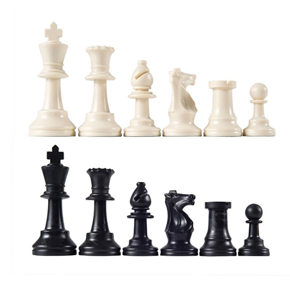 32X/set chess pieces/plastic complete chessmen entertainment games black&white~! 