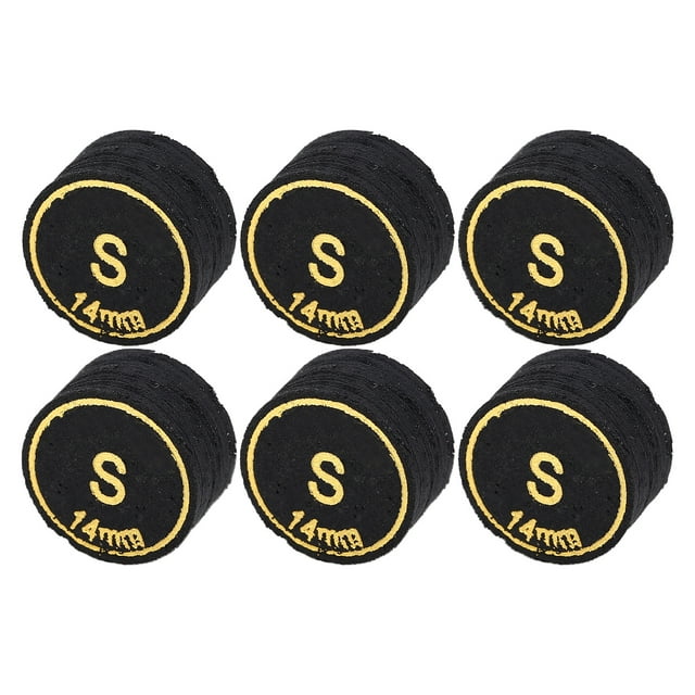 Embouts de Queue de Billard, 6 Pcs Embouts de Queue de Billard Professionnels à Plusieurs Couches de 14 mm, Trousse de Remplacement pour Queue de Billard Snooker