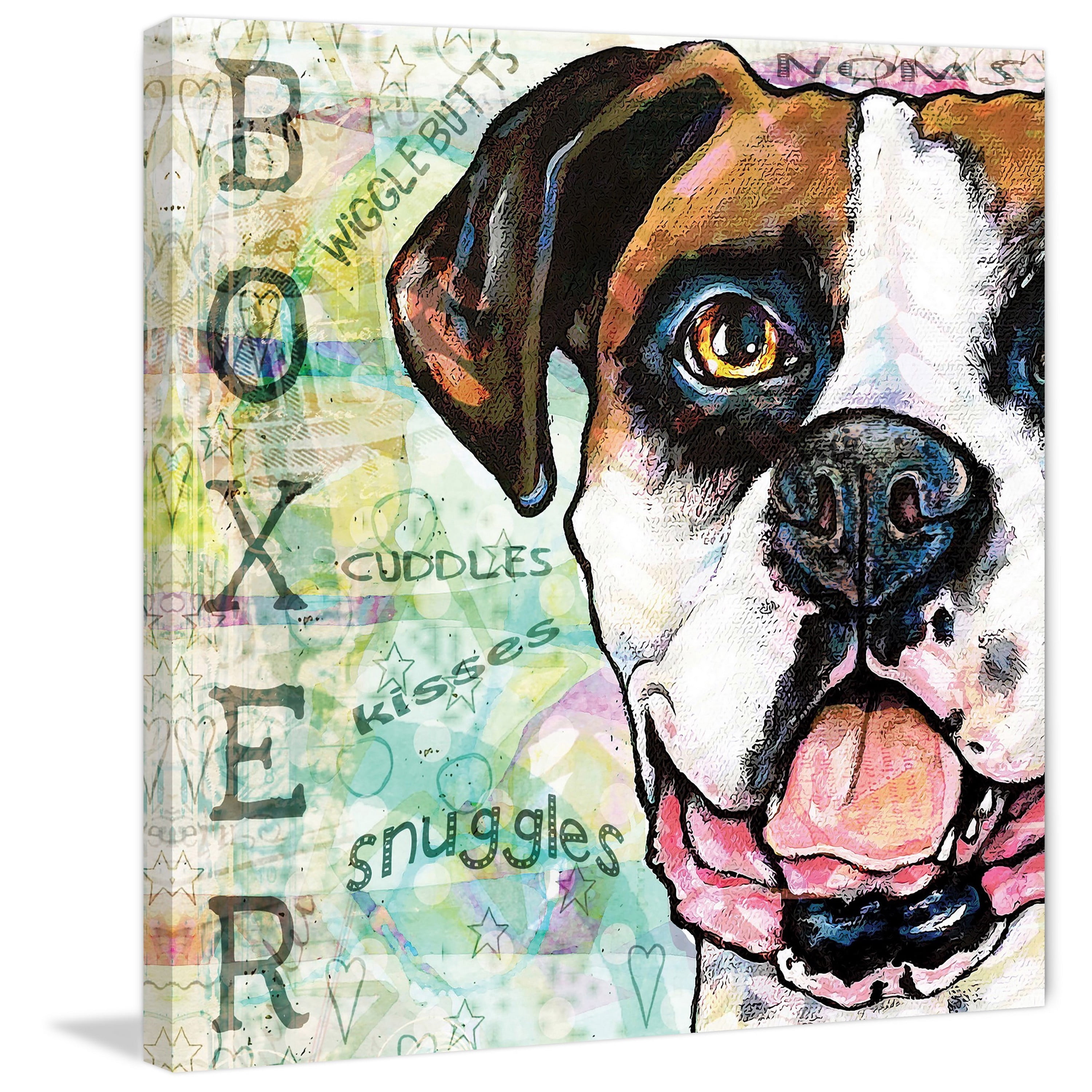 Marmont Hill - "Pop Art Boxer Mugshot" by Stephanie Gerace Painting Print on Wrapped Canvas