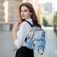 thumbnail image 6 of JIALIOU Mini Backpack Purse for Women Quilted Casual Daypack Small Travel Shoulder Bag, White Wolf with Gems, 6 of 7