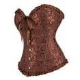 thumbnail image 5 of KHONTS Women's Corset TopsRenaissance Corset Bustier Floral Trim Shapewear Halloween Outfits For Party Club Stage Brown L, 5 of 8