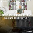thumbnail image 3 of Happy Easter Blackout Curtains for Bedroom, Watercolor Gnomes Eggs Flowers Botanical Spring Thermal Insulated Kitchen Drapes with Grommets, Light Blocking Window Treatment, 2 Panels 52" x 84", 3 of 7