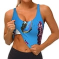 thumbnail image 3 of Daiia butterfly and purple lilac flowers Printed Women's Sports Bra, Breathable Activewear Bra with U-Back Design and Removable Pads, Comfortable and Supportive for Yoga, Workout-Medium, 3 of 8