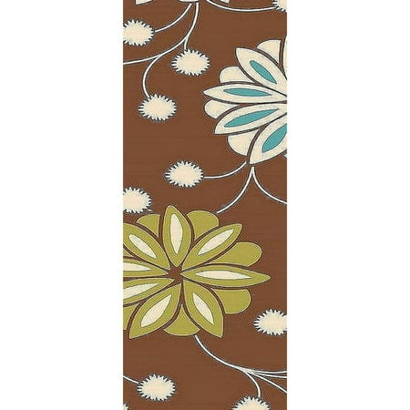 Two-Way Slub, Chocolate Medallion Floral