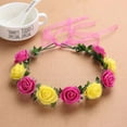 thumbnail image 1 of Nvzi Diademas de flores para mujer, corona de flores para novia, suministros para fiestas de bodas, guirnaldas florales, corona para el cabello, diademas florales, A31, 1 of 5